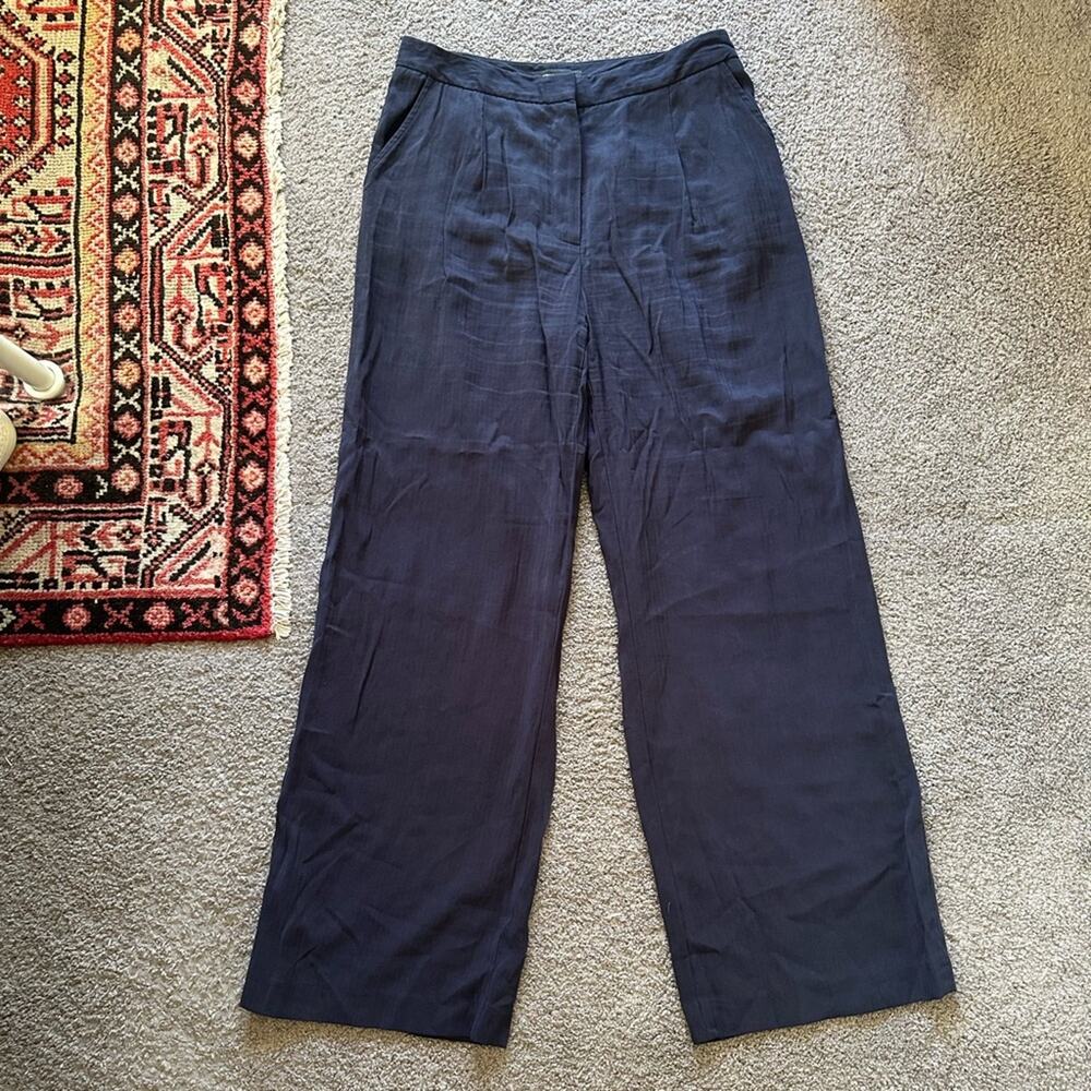 Something Navy Wide Leg Navy Trousers